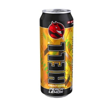 HELL ENERGY DRINK 500ml - (PEACH LEMON)