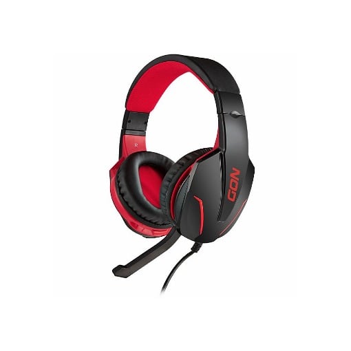 GAMING HEADSET ΜΑΥΡΟ ΜΕ ΡΥΘΜΙΖΟΜΕΝΟ ΜΙΚΡΟΦΩΝΟ ΚΑΙ ΚΟΚΚΙΝΟ LED ΦΩΤΙΣΜΟ NOD GROUND POUNDER