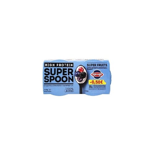 ΚΡΙ ΚΡΙ HIGH PROTEIN SUPER SPOON (2x170g) - (Μύρτιλο,Βατόμουρο,Φραγκοστάφυλλο,Cranberry)