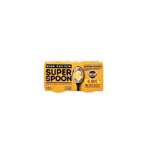 ΚΡΙ ΚΡΙ HIGH PROTEIN SUPER SPOON (2x170g) - (Μπανάνα,Μάνγκο,Λιναρόσπορος,Δημητριακά)