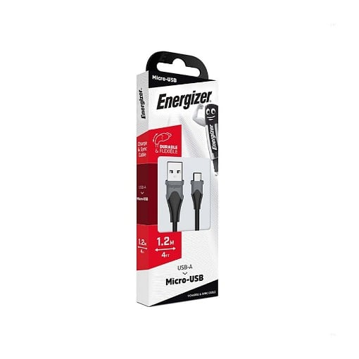 ΚΑΛΩΔΙΟ USB 2.0 A ΣΕ MICRO-USB 1.2m ΜΑΥΡΟ/ΓΚΡΙ ENERGIZER C610MGBK