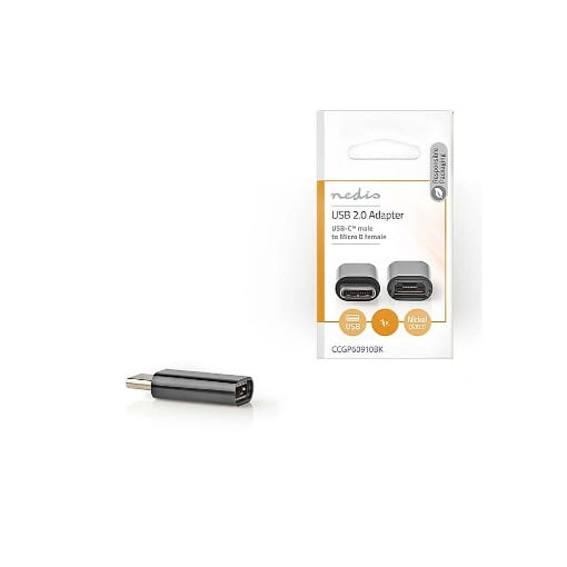 ΑΝΤΑΠΤΟΡΑΣ USB HIGH-SPEED TYPE-C - MICRO USB B NEDIS CCGP60910BK