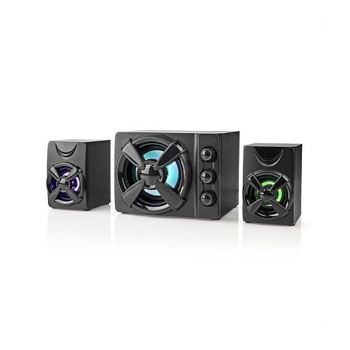 ΣΤΕΡΕΟΦΩΝΙΚΑ ΗΧΕΙΑ GAMING 2.1 ΜΕ ΦΩΤΙΣΜΟ LED 33W NEDIS GSPR31021BK