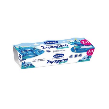 ΜΕΒΓΑΛ ΣΤΡΑΓΓΙΣΤΟ ΓΙΑΟΥΡΤΙ (3x170gr) 2+1 ΔΩΡΟ