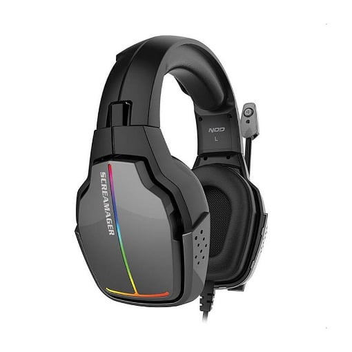 GAMING HEADSET ΜΕ ΑΝΑΔΙΠΛΟΥΜΕΝΟ ΜΙΚΡΟΦΩΝΟ ΚΑΙ RAINBOW RGB LED ΦΩΤΙΣΜΟ NOD SCREAMAGER