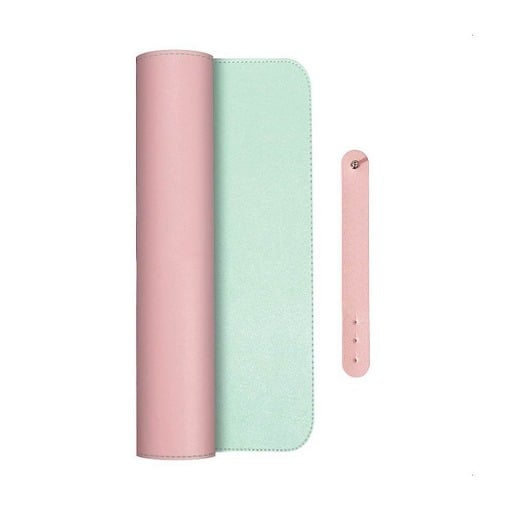 XL ΔΕΡΜΑΤΙΝΟ MOUSEPAD ΔΙΠΛΗΣ ΟΨΗΣ ΡΟΖ-ΜΕΝΤΑ 800x345x1.8mm NOD STATUS XL PINK-MINT GREEN