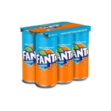 FANTA ΜΠΛΕ (6x330ml) - (ΠΟΡΤΟΚΑΛΑΔΑ ΧΩΡΙΣ ΑΝΘΡΑΚΙΚΟ)