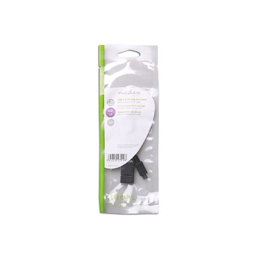 ΚΑΛΩΔΙΟ OTG, USB HIGH-SPEED - USB MICRO B 0.2m NEDIS CCGP60515BK02