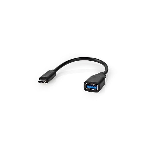 ΚΑΛΩΔΙΟ OTG, USB 3.2 GEN 1x1 TYPE-C - USB A 0.2m NEDIS CCGT61710BK02