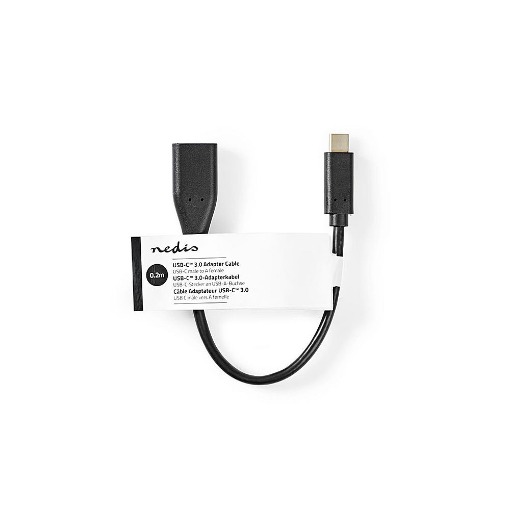 ΚΑΛΩΔΙΟ OTG, USB 3.2 GEN 1x1 TYPE-C - USB A 0.2m NEDIS CCGT61710BK02