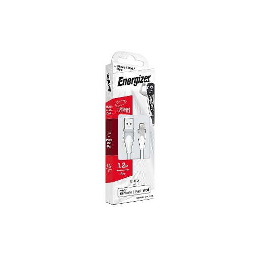 ΚΑΛΩΔΙΟ USB 2.0 A ΣΕ LIGHTNING 1.2m ΛΕΥΚΟ/ΓΚΡΙ ENERGIZER C610LGWH