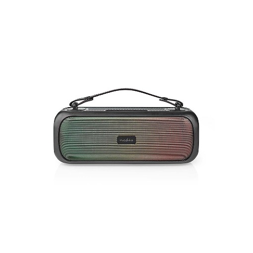 ΦΟΡΗΤΟ TWS ΗΧΕΙΟ BLUETOOTH 30W ΜΕ ΑΦΑΙΡΟΥΜΕΝΗ ΔΕΡΜΑΤΙΝΗ ΛΑΒΗ ΜΕΤΑΦΟΡΑΣ NEDIS SPBB316BK