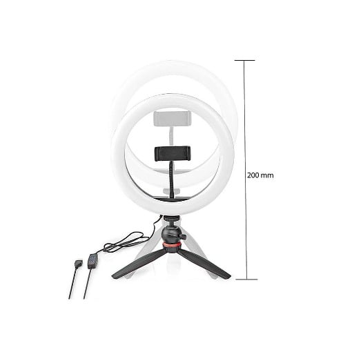 RING LIGHT 10 (26cm) ΜΕ 120 ΛΑΜΠΕΣ LED ΚΑΙ ΤΡΙΠΟΔΟ ΣΤΗΡΙΞΗΣ NEDIS RLSTND100BK