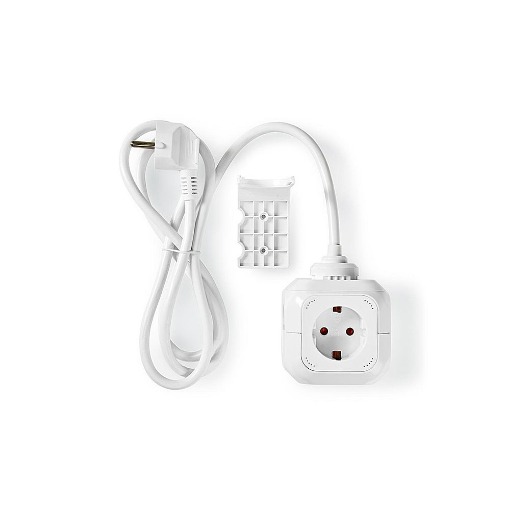 ΠΟΛΥΠΡΙΖΟ ΣΕ ΣΧΗΜΑ ΚΥΒΟΥ 4 ΘΕΣΕΩΝ+2 ΘΥΡΕΣ USB NEDIS EXSOC415UFWT 1,5m (ΛΕΥΚΟ)