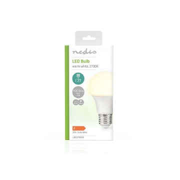 ΛΑΜΠΑ LED E27 , A60 , 11W , ΘΕΡΜΟ ΛΕΥΚΟ ΦΩΣ ΚΑΙ 1055 LUMEN NEDIS LBE27A603