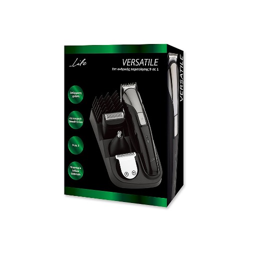 ΣΕΤ ΑΝΔΡΙΚΗΣ ΠΕΡΙΠΟΙΗΣΗΣ 9 ΣΕ 1 LIFE VERSATILE (ΚΟΥΡΕΥΤΙΚΗ & ΞΥΡΙΣΤΙΚΗ ΜΗΧΑΝΗ & TRIMMER)