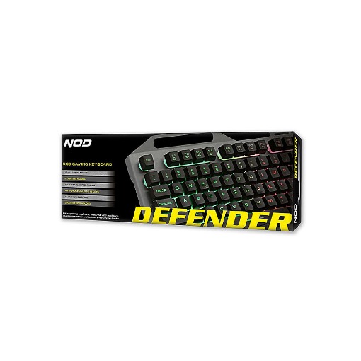 ΕΝΣΥΡΜΑΤΟ GAMING ΠΛΗΚΤΡΟΛΟΓΙΟ ΜΕ LED RGB ΟΠΙΣΘΙΟ ΦΩΤΙΣΜΟ NOD DEFENDER