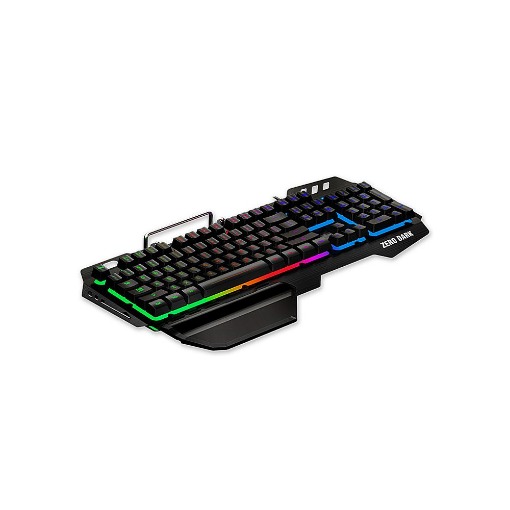 ΕΝΣΥΡΜΑΤΟ GAMING ΠΛΗΚΤΡΟΛΟΓΙΟ ΜΕ RGB LED, ΕΠΙΦΑΝΕΙΑ ΑΠΟ ΑΛΟΥΜΙΝΙΟ, PALM REST ΚΑΙ ΒΑΣΗ ΣΤΗΡΙΞΗΣ ΚΙΝΗΤΟΥ NOD ZERO DARK