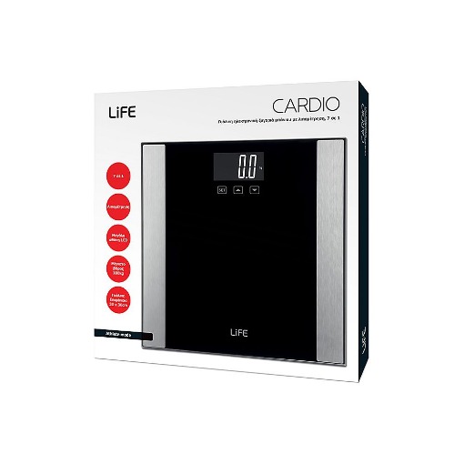 ΓΥΑΛΙΝΗ ΗΛΕΚΤΡΟΝΙΚΗ ΖΥΓΑΡΙΑ ΜΠΑΝΙΟΥ LIFE CARDIO
