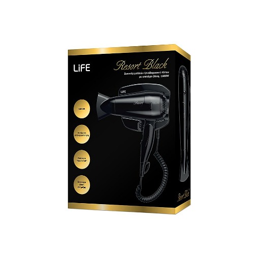 ΣΕΣΟΥΑΡ ΜΑΛΛΙΩΝ 1600W ΜΕ ΕΠΙΤΟΙΧΙΑ ΒΑΣΗ LIFE RESORT BLACK