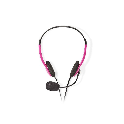 ΣΤΕΡΕΟΦΩΝΙΚΟ ON-EAR HEADSET ΡΟΖ ΜΕ ΣΥΝΔΕΣΗ 2x3,5mm NEDIS CHST100PK