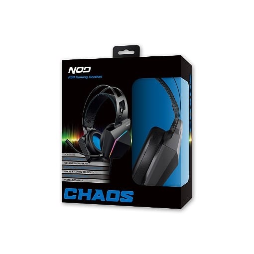GAMING HEADSET ΜΕ ΕΥΚΑΜΠΤΟ ΜΙΚΡΟΦΩΝΟ ΚΑΙ RGB LED ΦΩΤΙΣΜΟ NOD CHAOS
