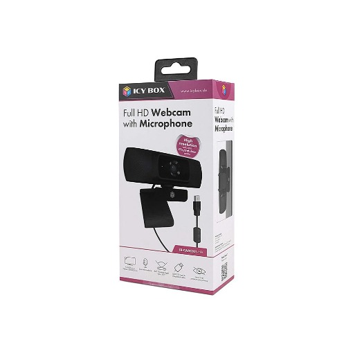 WEB CAMERA FULL HD 1080P ΜΕ 2 ΕΝΣΩΜΑΤΩΜΕΝΑ ΠΟΛΥΚΑΤΕΥΘΥΝΤΙΚΑ ΜΙΚΡΟΦΩΝΑ IB-CAM301-HD