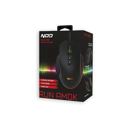 ΕΝΣΥΡΜΑΤΟ RGB GAMING MOUSE ΜΕ ΑΝΑΛΥΣΗ ΕΩΣ ΚΑΙ 6.400 DPI, NOD RUN AMOK