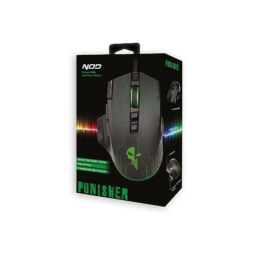 ΕΝΣΥΡΜΑΤΟ RGB GAMING MOUSE ΜΕ ΛΟΓΙΣΜΙΚΟ ΓΙΑ CUSTOM SETUP ΚΑΙ ΑΝΑΛΥΣΗ ΕΩΣ 3.200 DPI, NOD PUNISHER