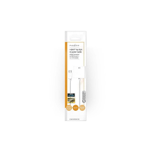 ΜΕΤΑΤΡΟΠΕΑΣ HDMI ΣΕ VGA ΚΑΙ 3,5mm JACK ΓΙΑ ΗΧΟ ΜΕ ΚΑΛΩΔΙΟ 0,20m