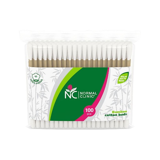 NORMAL CLINIC ΜΠΑΤΟΝΕΤΕΣ BAMBOO 100τμχ (σακουλακι)