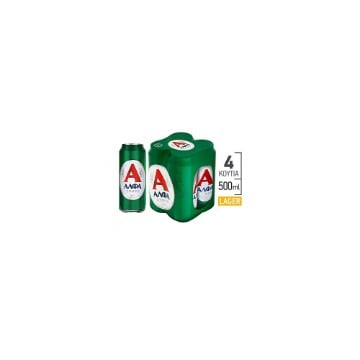 ΑΛΦΑ ΜΠΥΡΑ ΚΟΥΤΙ 500ml - (3+1 ΔΩΡΟ)