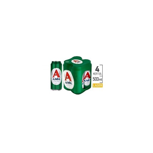 ΑΛΦΑ ΜΠΥΡΑ ΚΟΥΤΙ 500ml - (3+1 ΔΩΡΟ)