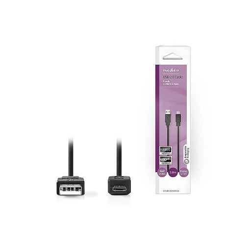 ΚΑΛΩΔΙΟ USB HIGH-SPEED A - MICRO B USB 2m NEDIS CCGB60500BK20
