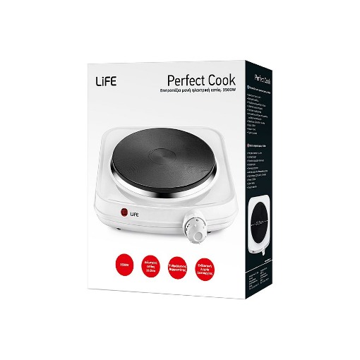 ΕΠΙΤΡΑΠΕΖΙΑ ΜΟΝΟ ΗΛΕΚΤΡΙΚΗ ΕΣΤΙΑ 1.500W LIFE PERFECT COOK