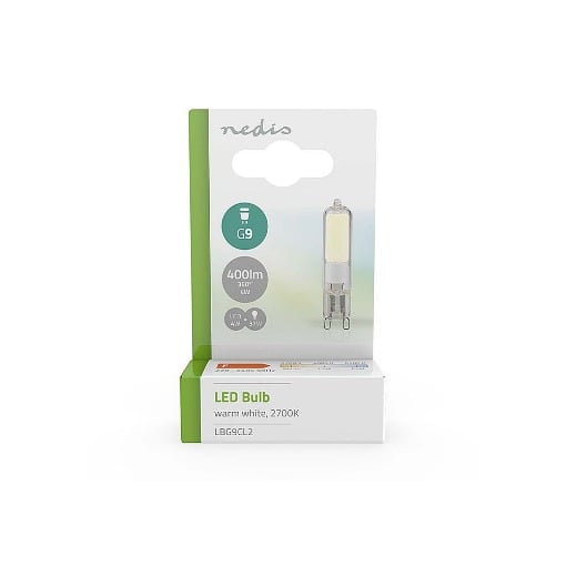 ΛΑΜΠΤΗΡΑΣ LED G9 4W ΜΕ ΧΡΩΜΑΤΙΣΜΟ WARM WHITE 400LM, 15.000 ΩΡΩΝ NEDIS LBG9CL2