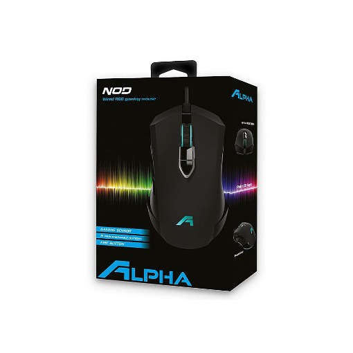 ΕΝΣΥΡΜΑΤΟ RGB GAMING MOUSE ΜΕ ΛΟΓΙΣΜΙΚΟ ΓΙΑ CUSTOM SETUP ΚΑΙ ΑΝΑΛΥΣΗ ΕΩΣ 4.000 DPI, NOD ALPHA