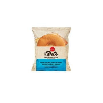 PANINI BAGEL ΓΑΛΟΠΟΥΛΑ ΣΠΑΝΑΚΙ - ΚΡΕΜΜΥΔΙ - ΑΝΗΘΟ - ΚΑΠΝ. ΤΥΡΙ - ΣΩΣ ΓΙΑΟΥΡΤΙΟΥ 170g