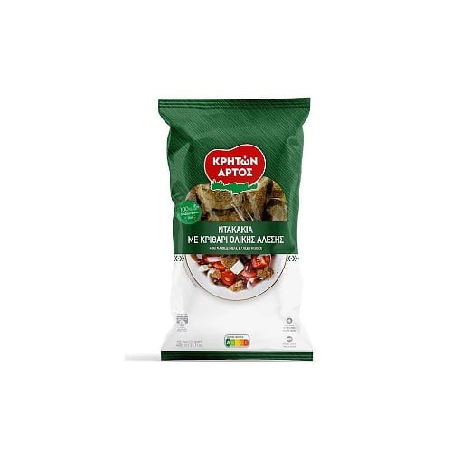 ΝΤΑΚΑΚΙΑ ΚΡΗΤΩΝ ΑΡΤΟΣ 400g - (ΚΡΙΘΑΡΙ ΟΛΙΚΗΣ ΑΛΕΣΗΣ)