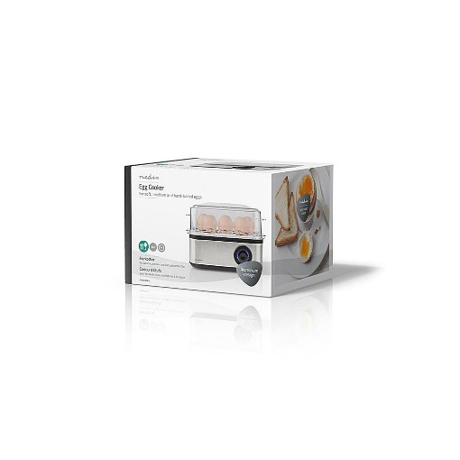 ΒΡΑΣΤΗΡΑΣ ΑΥΓΩΝ ΑΝΟΞΕΙΔΩΤΟΣ (1-8 ΑΥΓΑ) 500W NEDIS KAEB130EAL BLACK