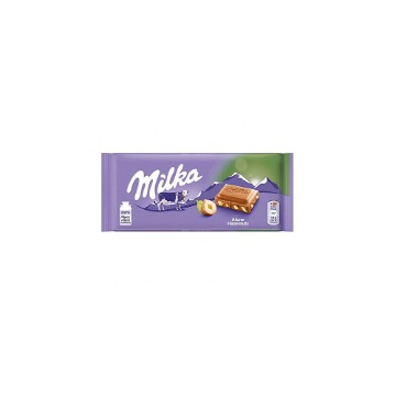 MILKA ΣΟΚΟΛΑΤΑ 100g - (ALUNE HAZELNUTS)