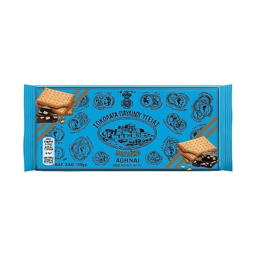 ΠΑΥΛΙΔΗΣ ΣΟΚΟΛΑΤΑ ΥΓΕΙΑΣ 100g - (ΜΠΙΣΚΟΤΟ)
