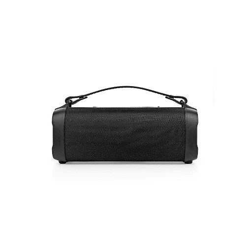 ΦΟΡΗΤΟ TWS ΗΧΕΙΟ BLUETOOTH 24W ΜΕ ΔΕΡΜΑΤΙΝΗ ΛΑΒΗ ΜΕΤΑΦΟΡΑΣ NEDIS SPBB306BK