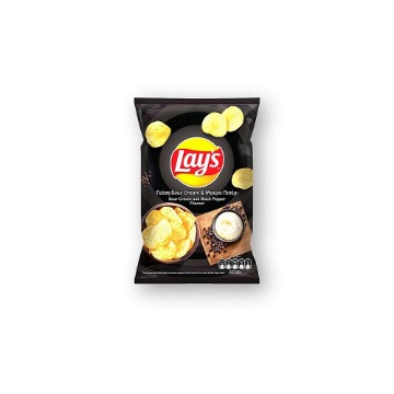 LAYS SOUR CREAM & ΜΑΥΡΟ ΠΙΠΕΡΙ 105g