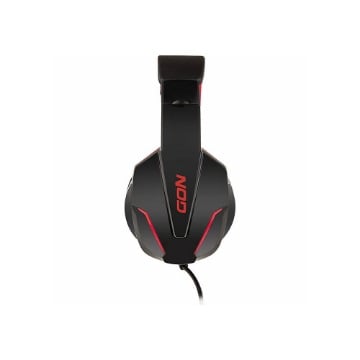 GAMING HEADSET ΜΑΥΡΟ ΜΕ ΡΥΘΜΙΖΟΜΕΝΟ ΜΙΚΡΟΦΩΝΟ ΚΑΙ ΚΟΚΚΙΝΟ LED ΦΩΤΙΣΜΟ NOD GROUND POUNDER