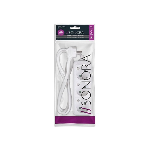 ΠΟΛΥΠΡΙΖΟ 3 ΘΕΣΕΩΝ SONORA PSW300 1,5m (ΛΕΥΚΟ)