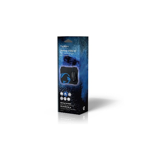 GAMING ΣΕΤ ΜΕ ΕΝΣΥΡΜΑΤΟ ΠΟΝΤΙΚΙ ΚΑΙ MOUSEPAD NEDIS GMMP110BK