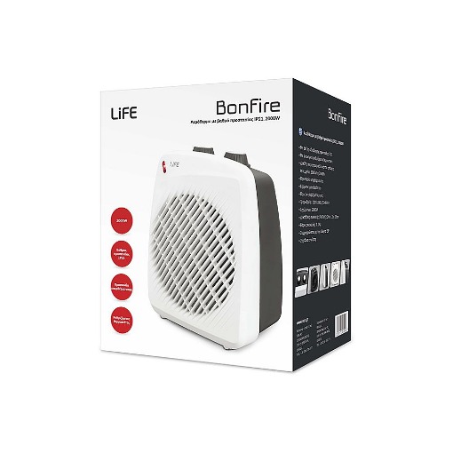 ΑΕΡΟΘΕΡΜΟ ΜΕ ΒΑΘΜΟ ΠΡΟΣΤΑΣΙΑΣ IP21 2000W LIFE BONFIRE