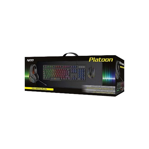 4 ΣΕ 1 ΠΑΚΕΤΟ GAMING (RGB ΠΟΝΤΙΚΙ, ΕΝΣΥΡΜΑΤΟ RGB ΠΛΗΚΤΡΟΛΟΓΙΟ, RGB HEADSET, XXL MOUSEPAD) NOD PLATOON