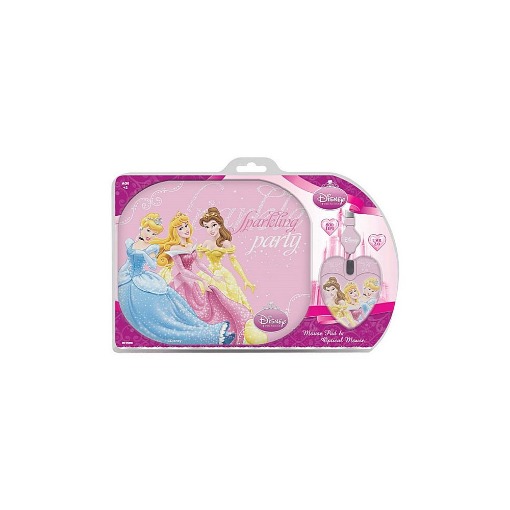ΣΕΤ MINI ΟΠΤΙΚΟ ΠΟΝΤΙΚΙ ΚΑΙ MOUSEPAD ΜΕ ΜΟΤΙΒΟ PRINCESS , 1.000 DPI , DSY TP2003